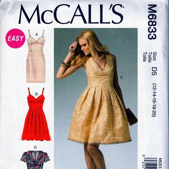 McCall's M6833 Misses Various Style Dresses Sewing Pattern Sizes 12-20 - Picture 1 of 3